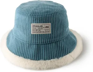 CHOK.LIDS Reversible Fur Bucket Hat Elegant Fuzzy Bucket Hat Corduroy Trendy Winter Hat Fluffy Warm Fashionable Fleece
