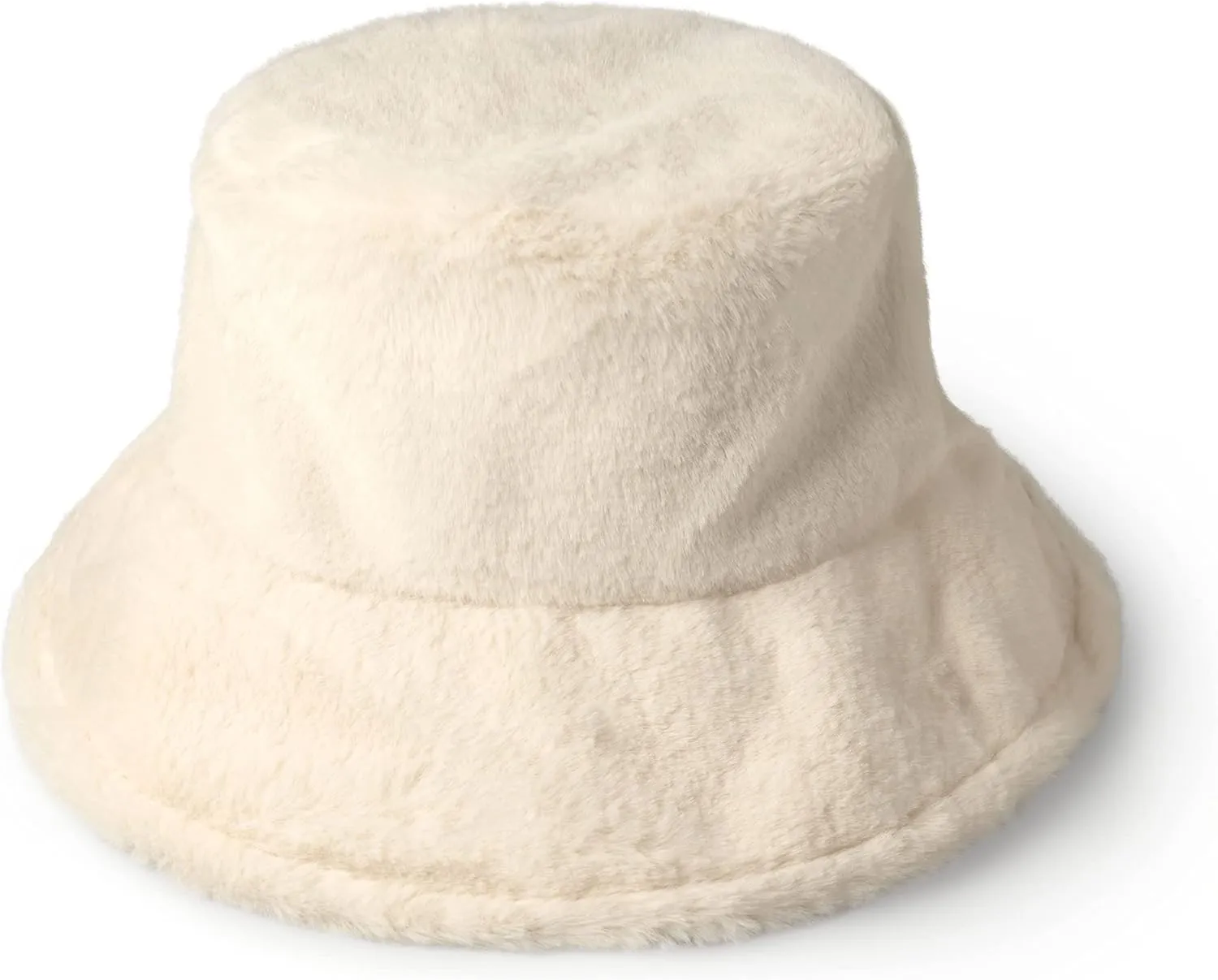 CHOK.LIDS Reversible Fur Bucket Hat Elegant Fuzzy Bucket Hat Corduroy Trendy Winter Hat Fluffy Warm Fashionable Fleece