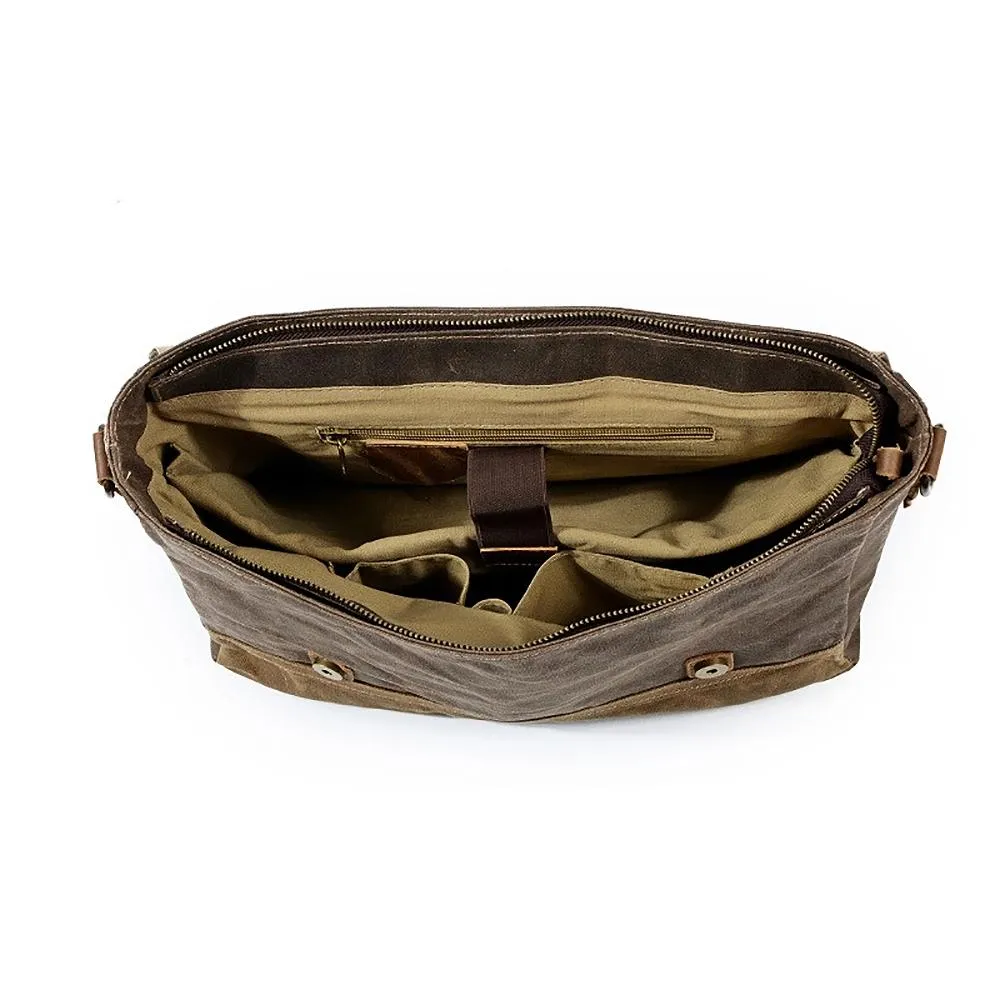 Classic Waxed Canvas Messenger Bag