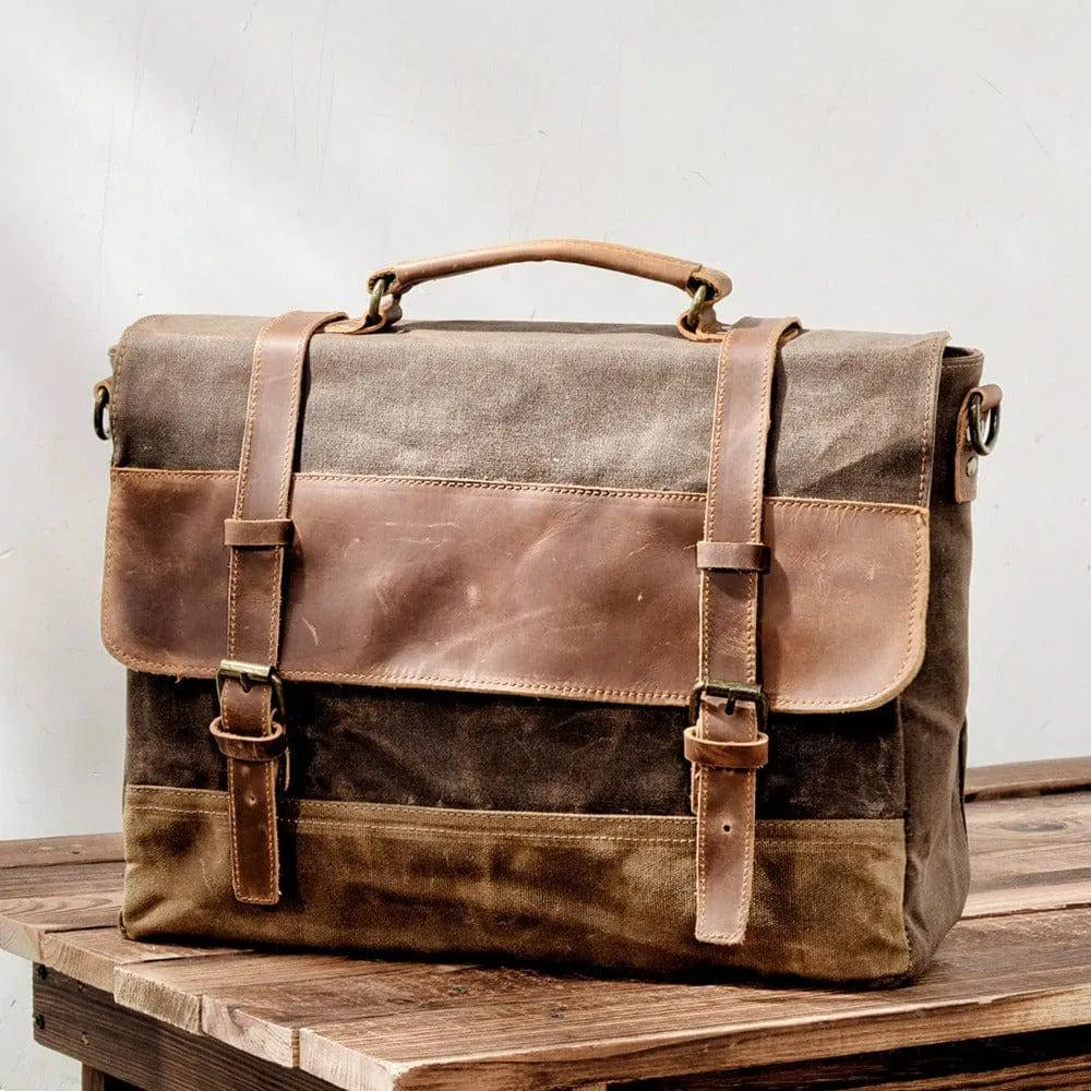 Classic Waxed Canvas Messenger Bag