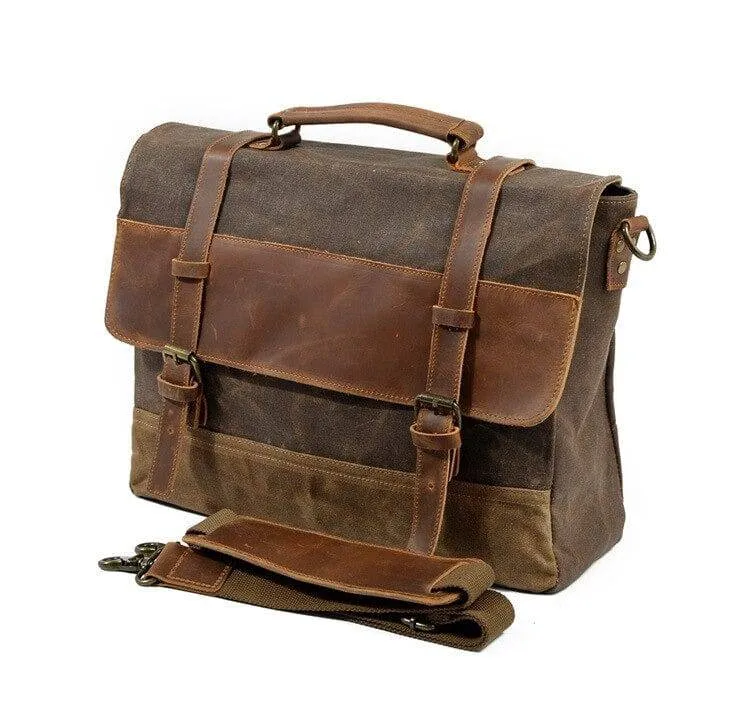 Classic Waxed Canvas Messenger Bag