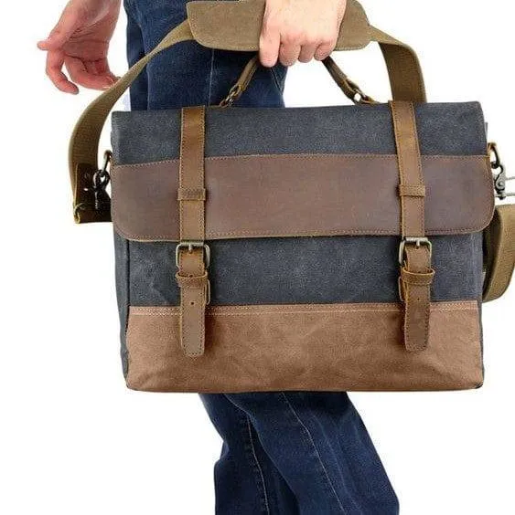 Classic Waxed Canvas Messenger Bag