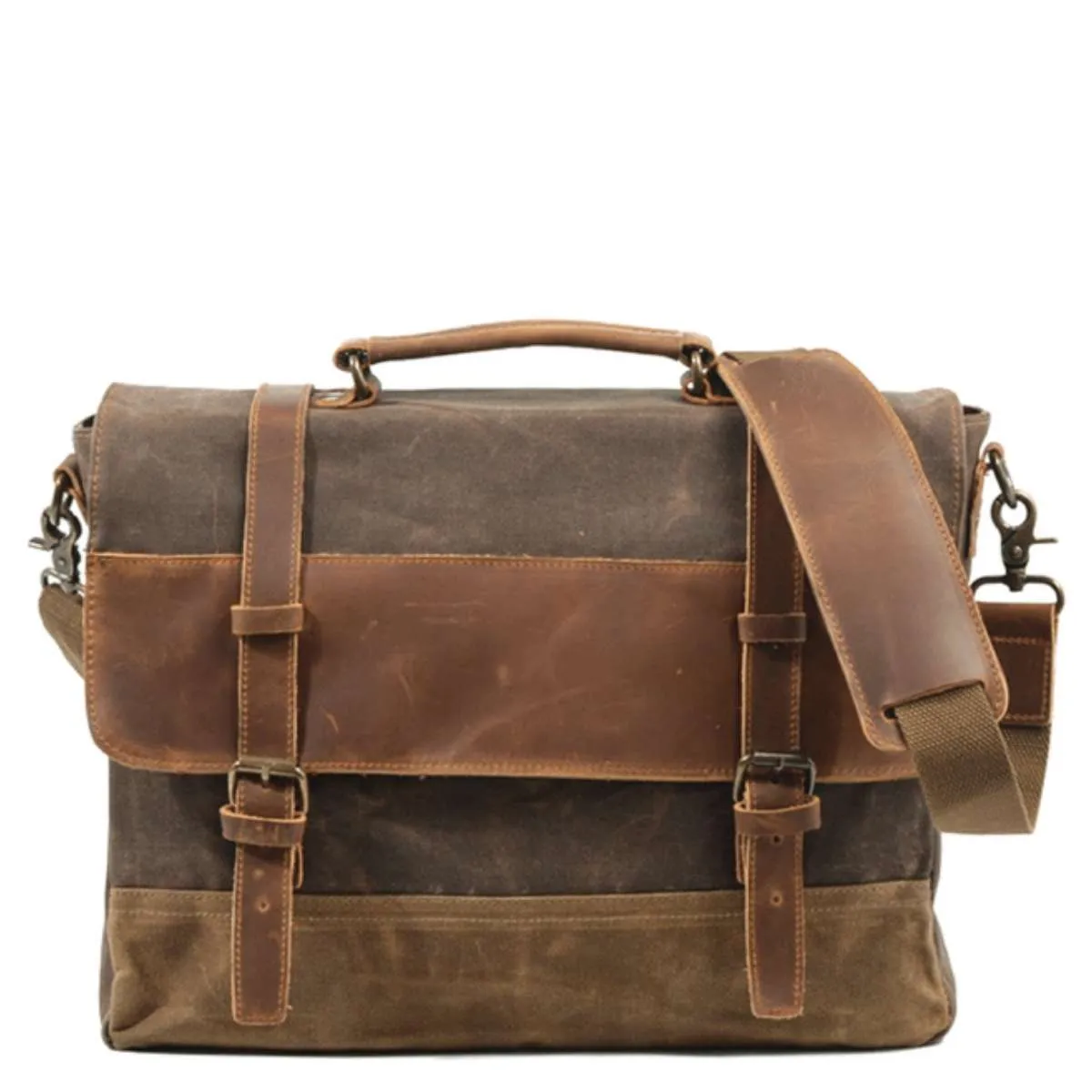 Classic Waxed Canvas Messenger Bag