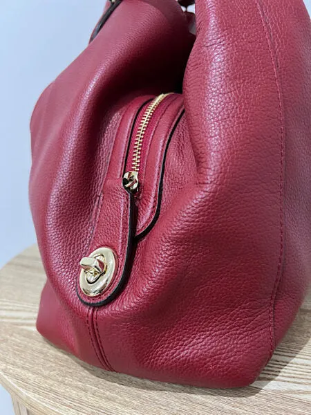 Coach Edie Hobo Tote, Red