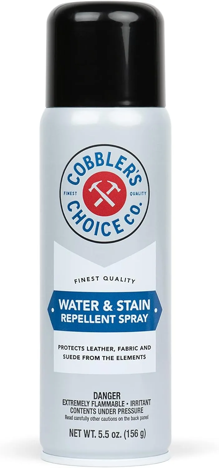Cobbler's Choice Water & Stain Repellent Spray - Waterproof & Protect Leather, Suede, & Fabric from the Elements