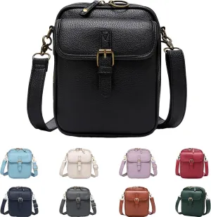 Collaboraten1 Crossbody Leather Bag, Tojoyride Crossbody Bag, Vintage Double Layer Large Capacity Mini Cross Body Bags