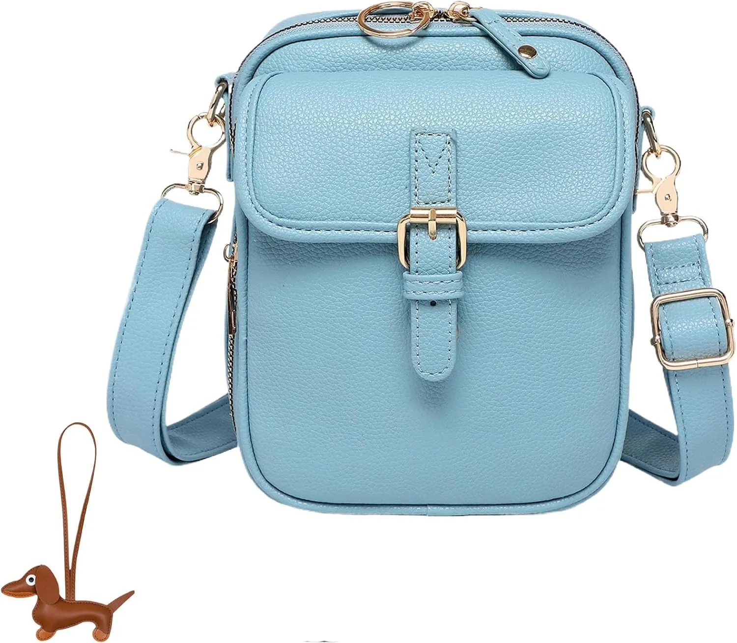 Collaboraten1 Crossbody Leather Bag, UrvashiCrossbody Bag, Vintage Double Layer Large Capacity Mini Cross Body Bags