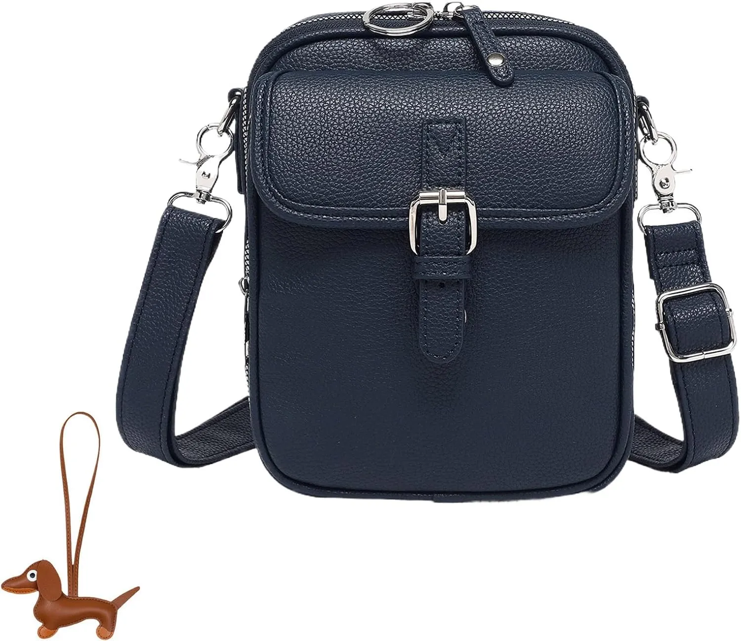 Collaboraten1 Crossbody Leather Bag, UrvashiCrossbody Bag, Vintage Double Layer Large Capacity Mini Cross Body Bags