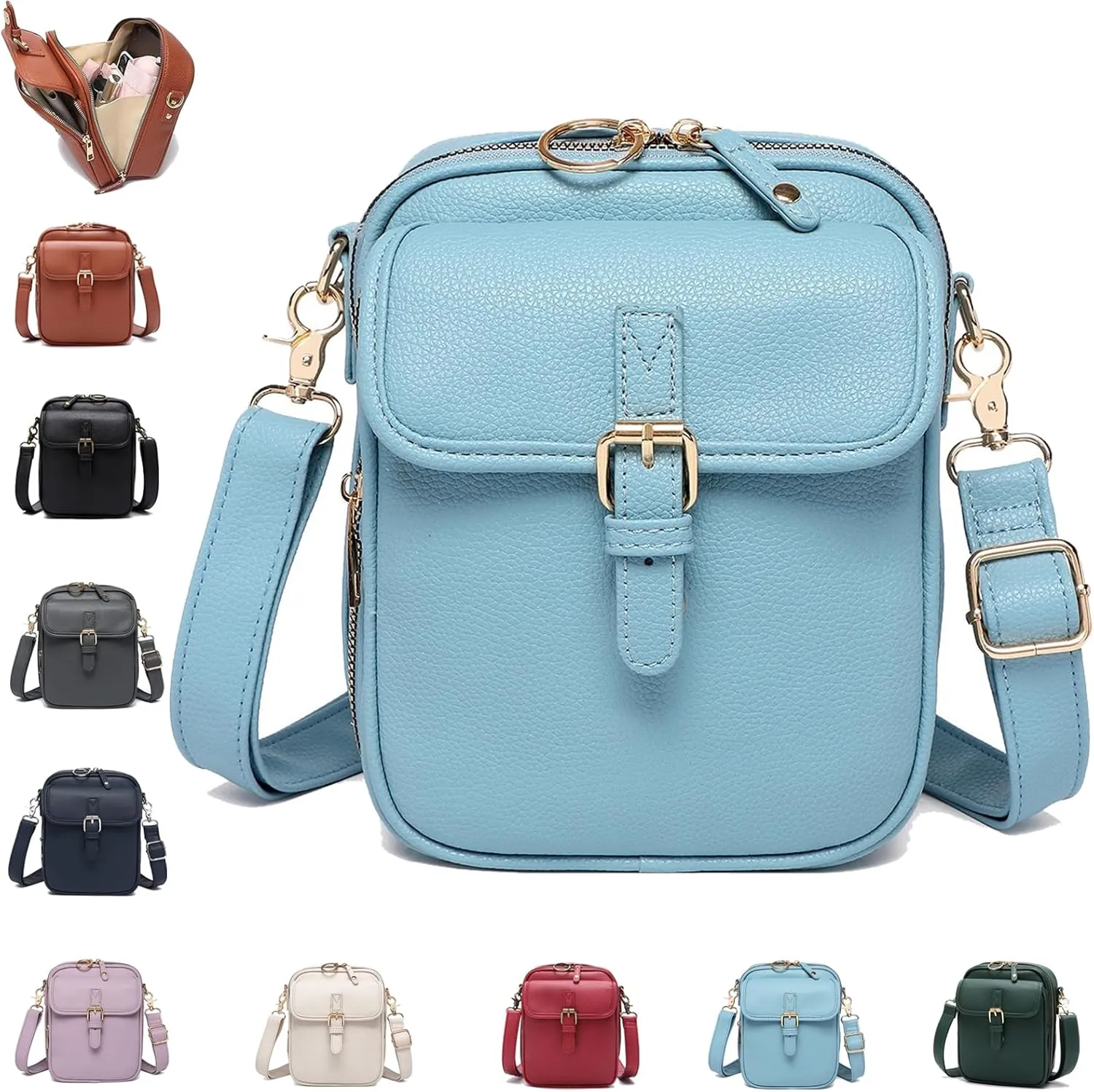 Collaboraten1 Crossbody Leather Bag,Urvashi Crossbody Leather Bag,Tojoyride Crossbody Bag,Small Crossbody Bags for Women Men