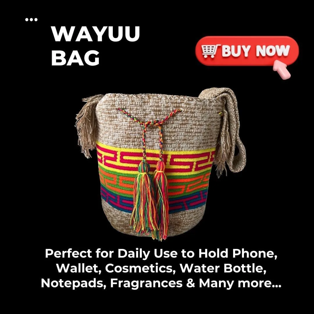 Colombian backpack for all use,Unisex Wayuu bag,Bag for Travel and Tourism,Fashion Accessories for All Occasions,