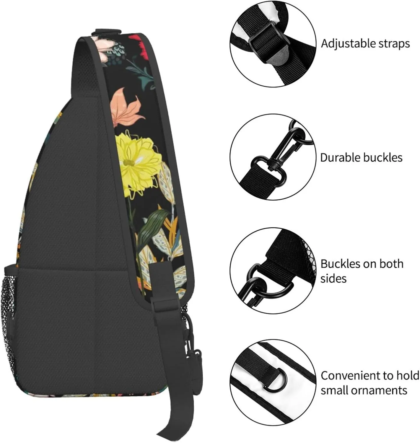 Color Octopus Crossbody Bag Chest Shoulder Bag Small Casual Backpack Suitable For Women Men Hiking