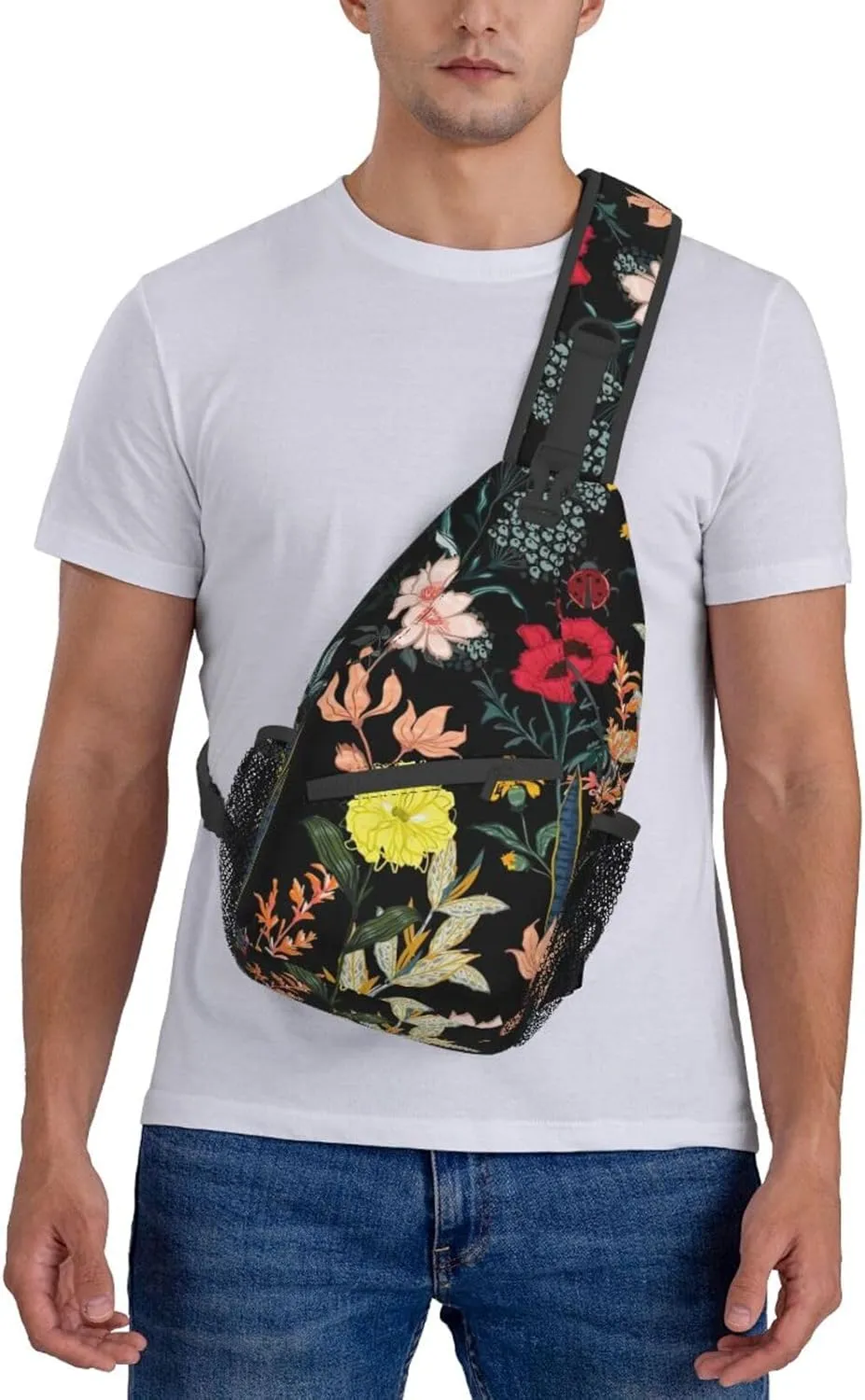 Color Octopus Crossbody Bag Chest Shoulder Bag Small Casual Backpack Suitable For Women Men Hiking