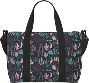 Colorful Seaweed Travel Duffle Bag For Women Men Weekender Overnight Bag Gym Bag For Women, Carry On Airport Bag, Travel Tote Bag With Strap For Gym Travel Business Trips