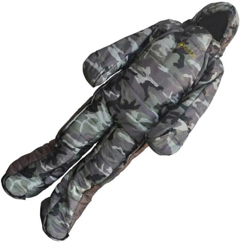 Complete Portable Sleeping Bag with Zippers for Outdoor Camping, Multicolor, M