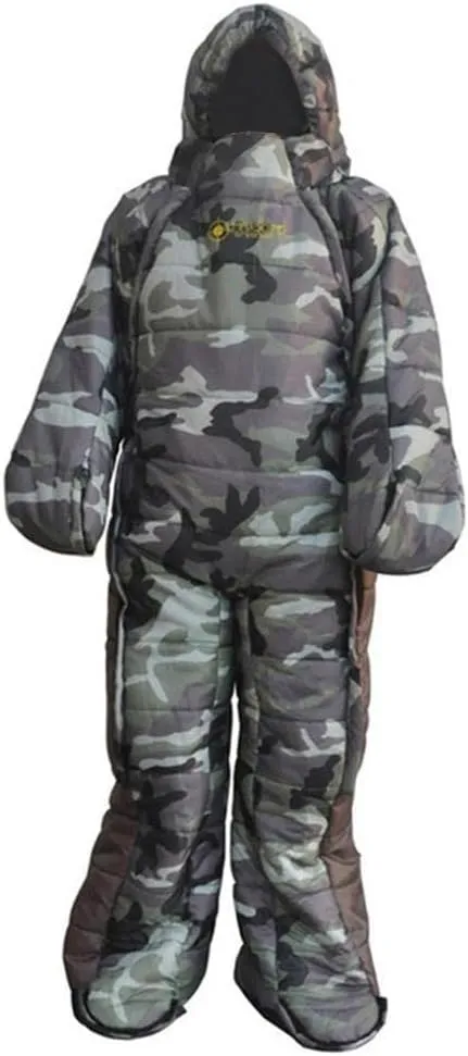 Complete Portable Sleeping Bag with Zippers for Outdoor Camping, Multicolor, M