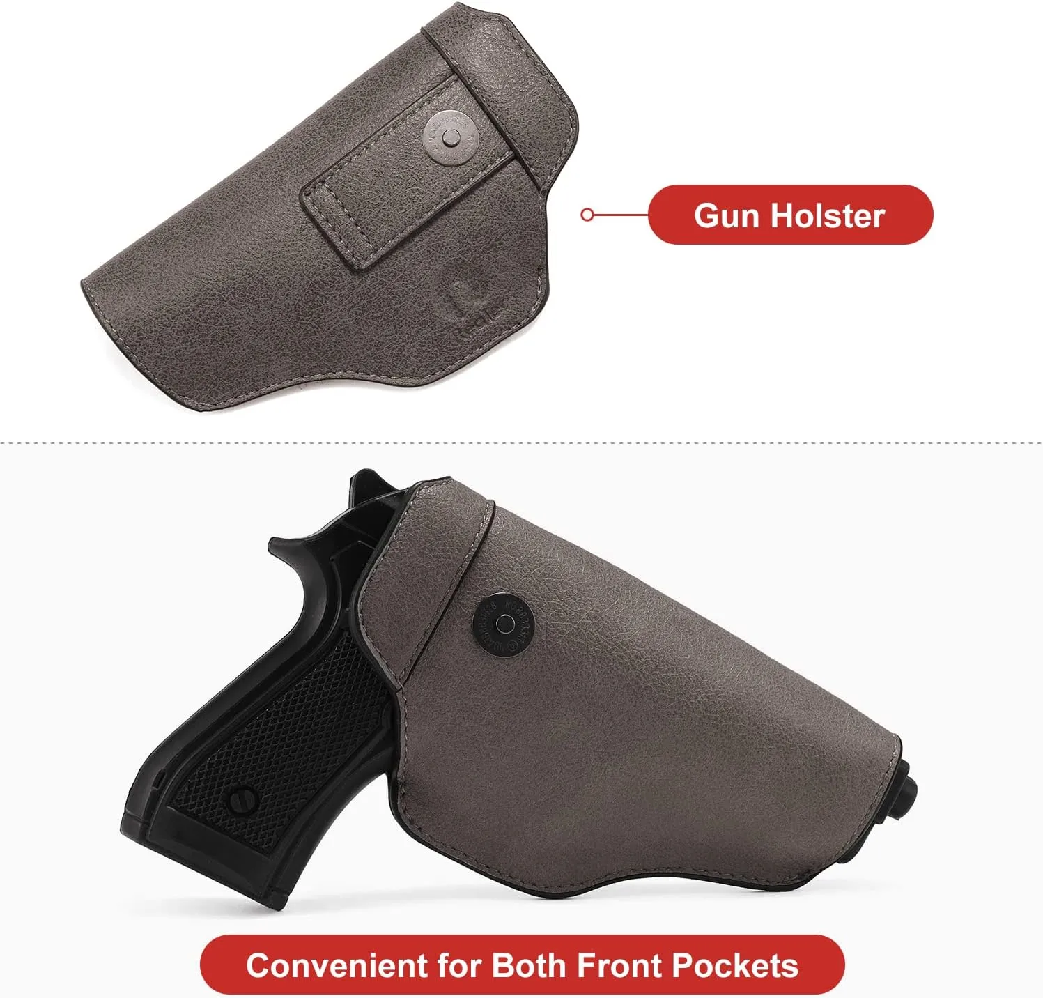 Concealed Carry Hobo Purse for Women Faux Leather Crossbody Shoulder Bags Large Tote Bag with Detachable Holster