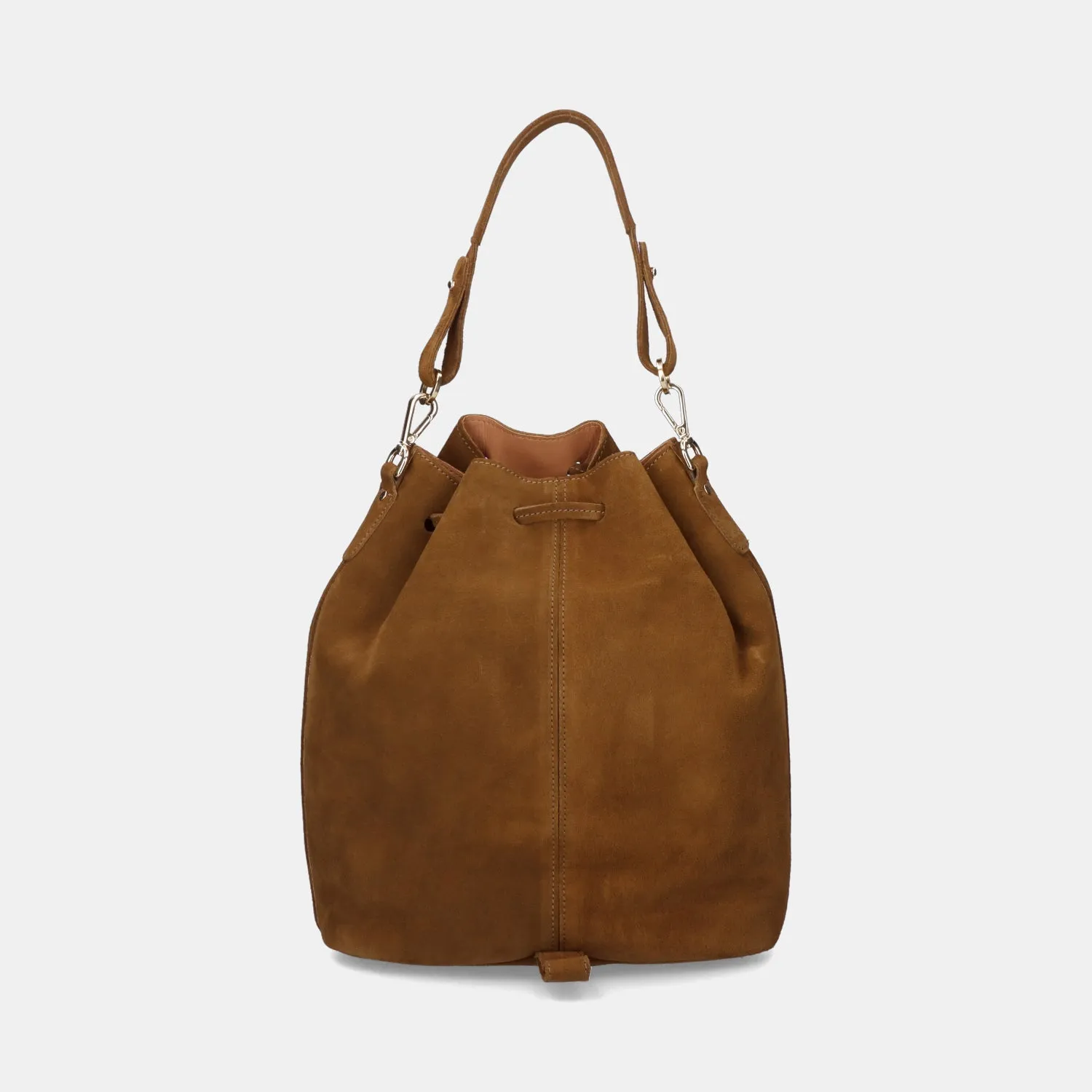 Convertible Saku Bucket Bag - Suede Brown