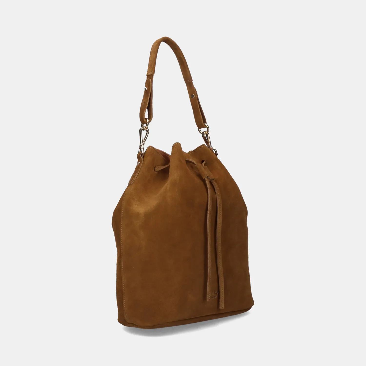 Convertible Saku Bucket Bag - Suede Brown