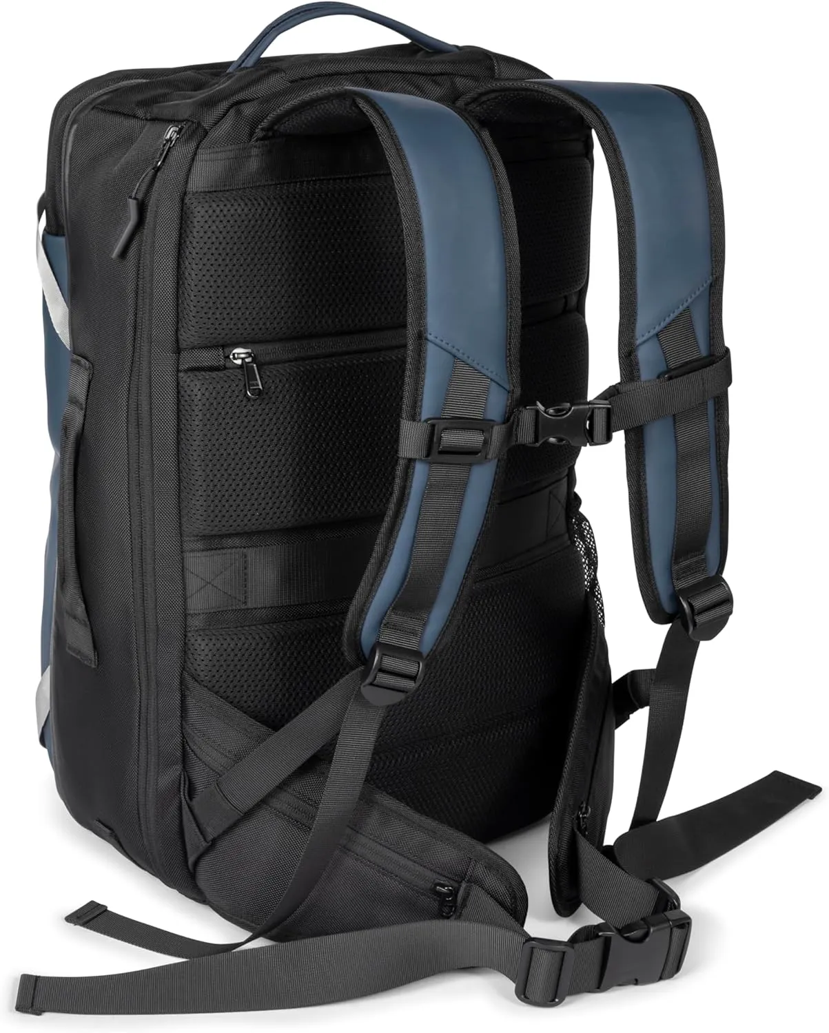 COR Surf Carry On Travel Laptop Backpack with Secret Passport Pockets | Daypack Business Weekender Luggage Backpack for Men and Women | The Island Hopper (40L, Navy Blue)