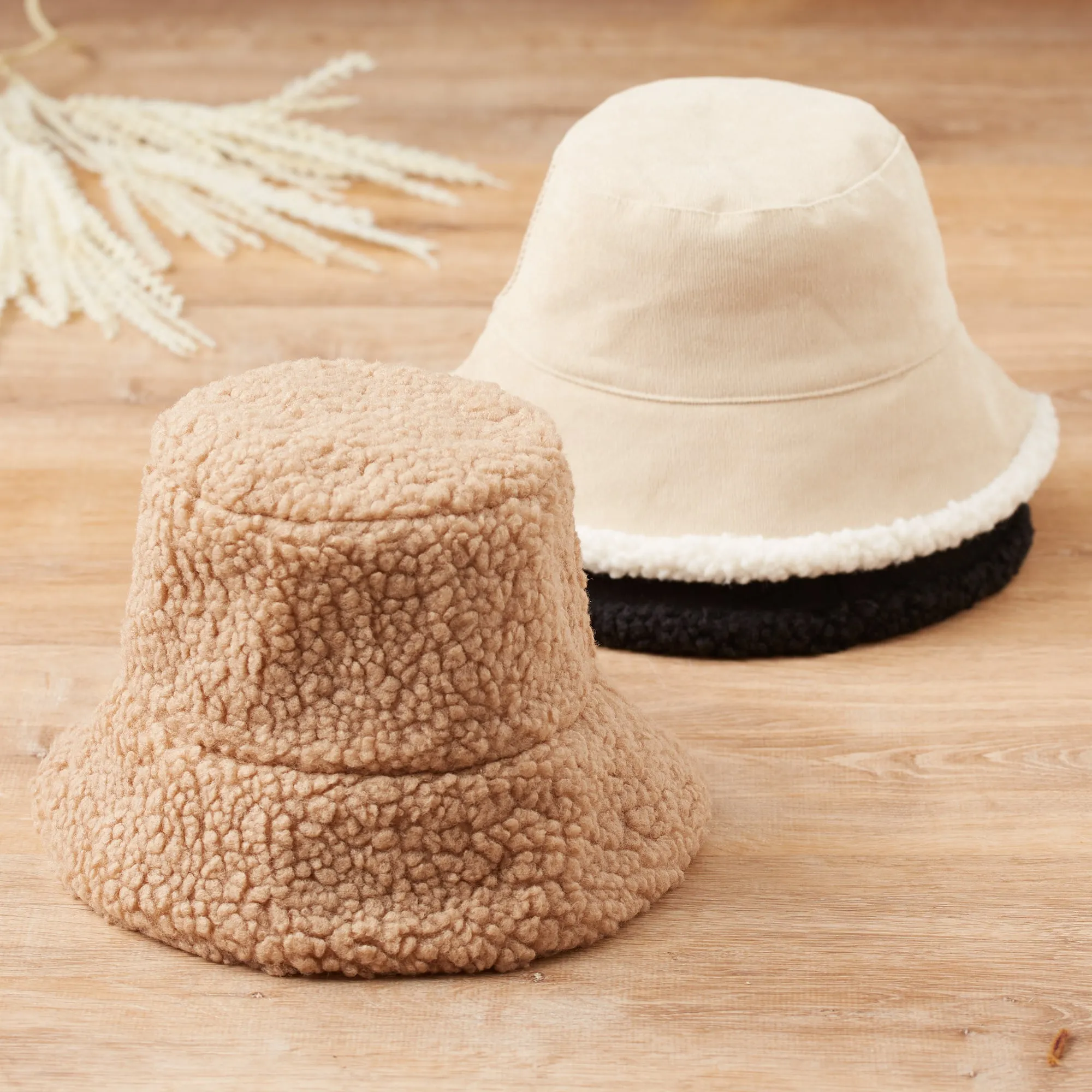 Corduroy Reversible Bucket Hat - Black