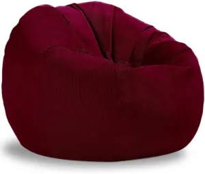 Corduroy Sofa Cover Bean Bag Chair Pouf Ottoman Big Beanbag Puff Sac Recliner Lounge Floor Corner Seat Futon (Color : Wine red, Size : 70cm)