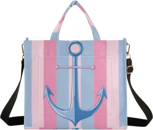 Corduroy Tote Bag Spear on Stripe Women Crossbody Bag with Detachable and Adjustable Shoulder Strap