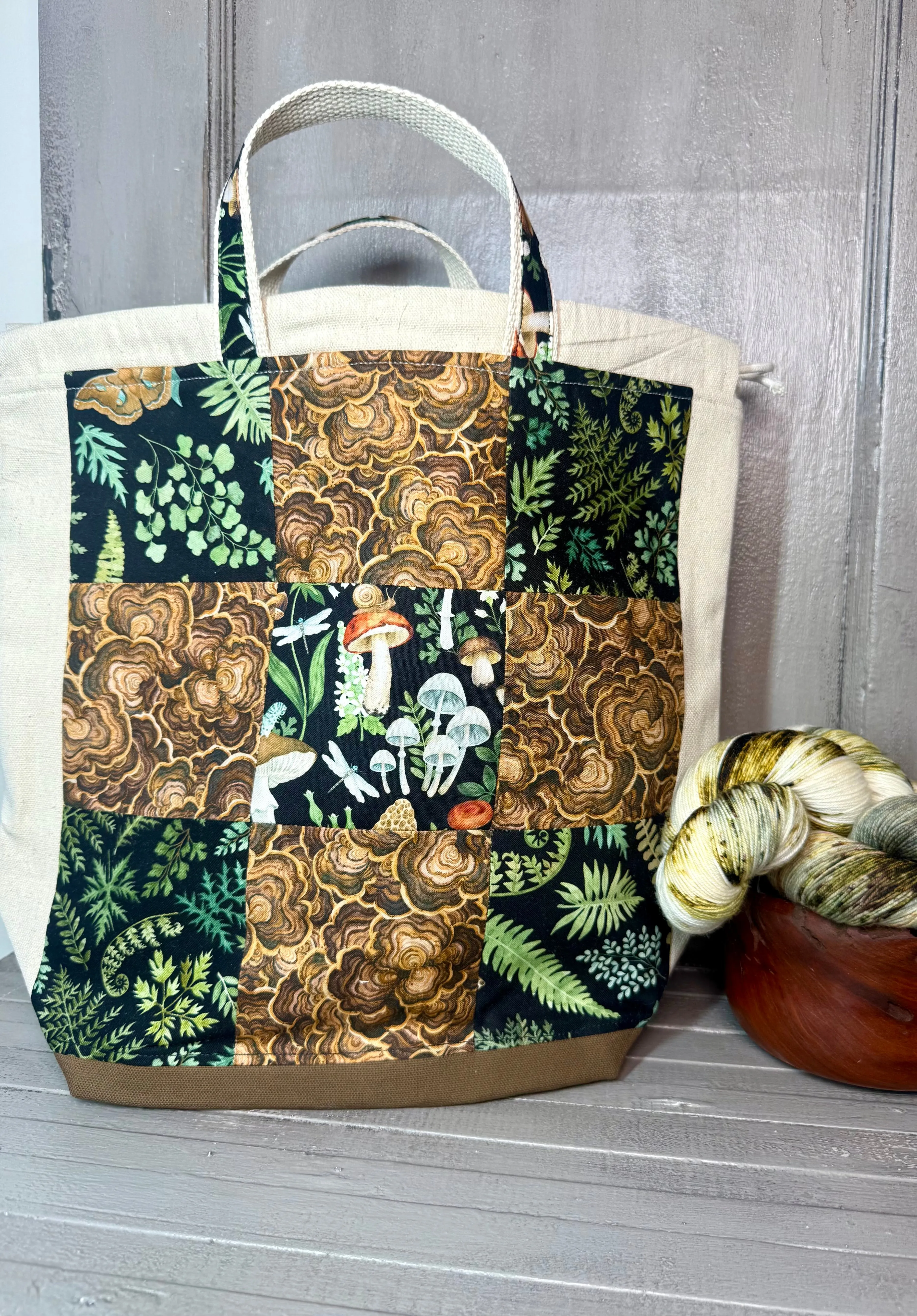 Cottage Woods Patchwork Project Bag-a4