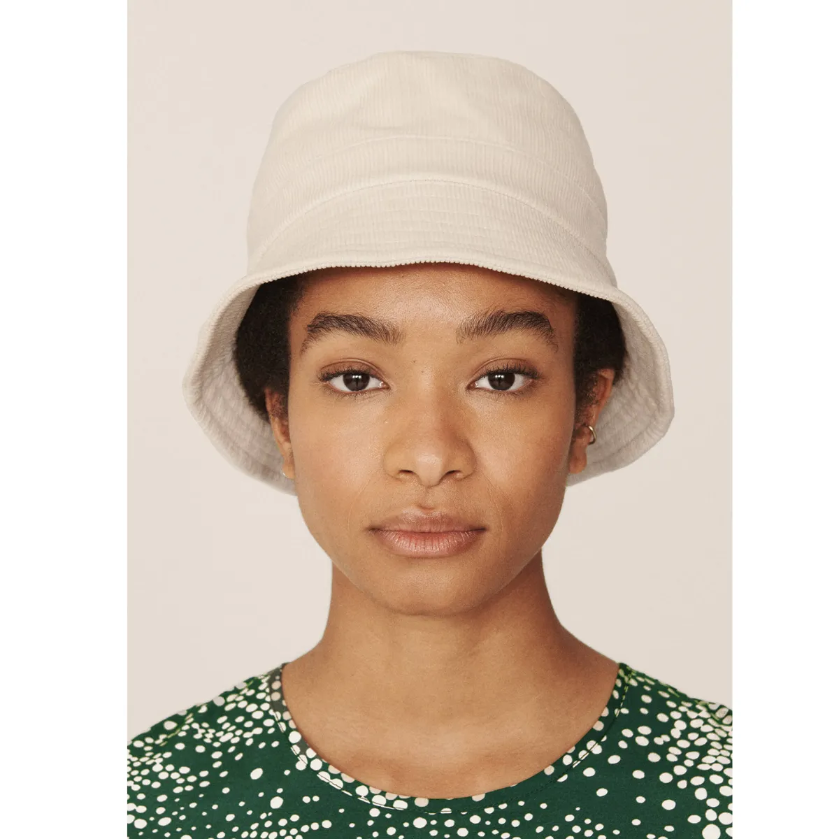 Cotton Corduroy Bucket Hat Stone