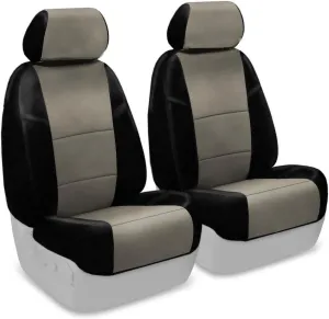 Coverking Custom Fit 50/50 Bucket Seat Cover for Select Ford Mustang Models - Alcantara (Beige)
