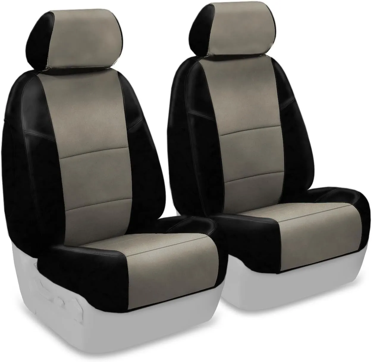 Coverking Custom Fit 50/50 Bucket Seat Cover for Select Ford Mustang Models - Alcantara (Beige)