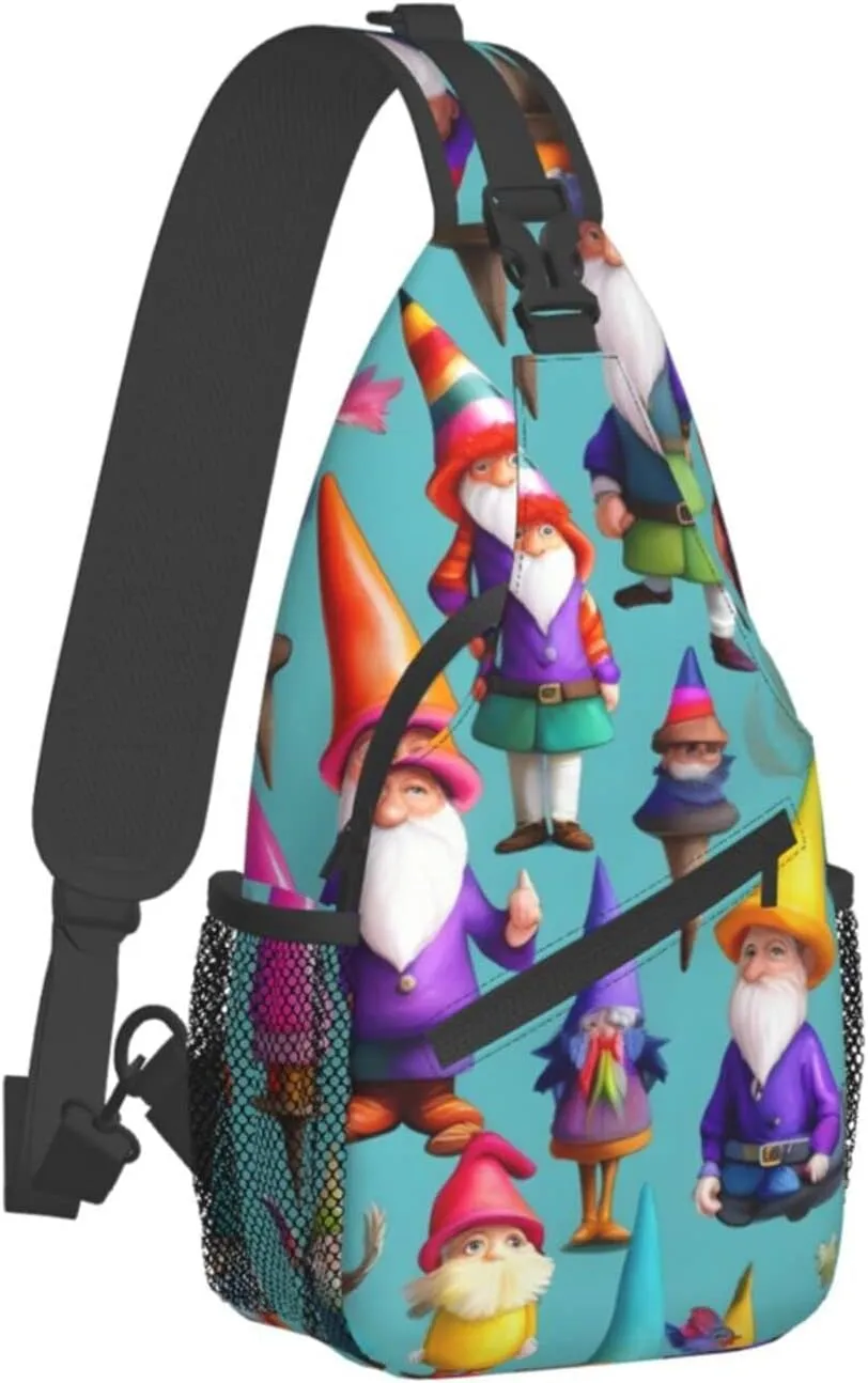 Cow Black Spot Unisex Crossbody Backpack Travel Hiking Casual Chest Bags Lightweight Fashion