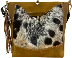 Cowhide Tote Bag for Women | Boho Leather Handbag & Lightweight Everyday Genuine Leather Large Bag for Women Stylish & Durable