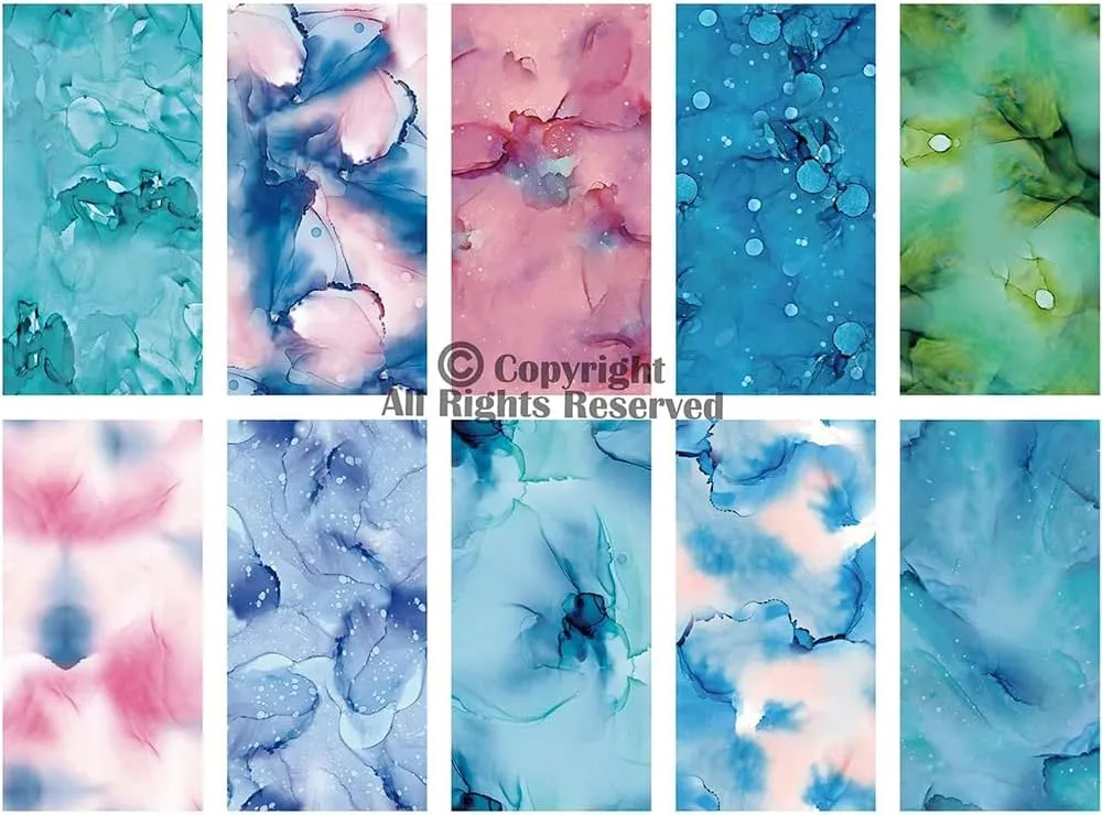 Craftido -25 Options- 100% Cotton Quilting Fabric Bundles 10pcs Fat Quarters 18”x21”-Medium Weight 5.2 oz- for Quilting, Sewing Project, Patchwork, DIY Crafts - Rainbow Inks