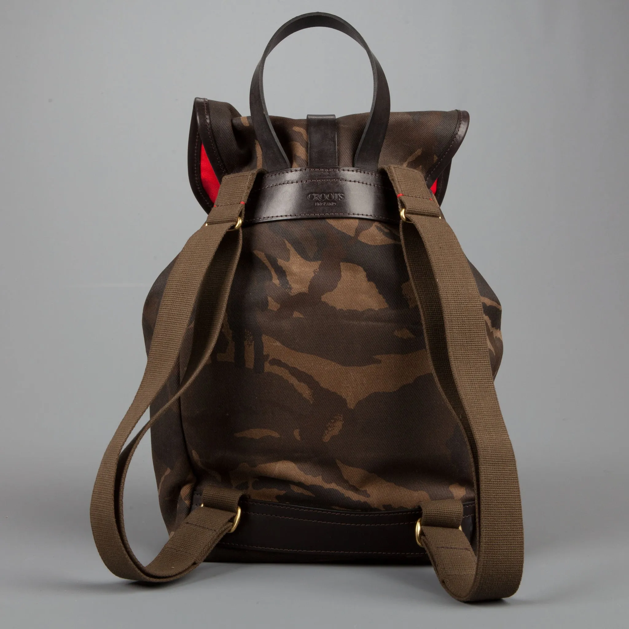 Croots Drawstring rucksack  Waxed Camouflage
