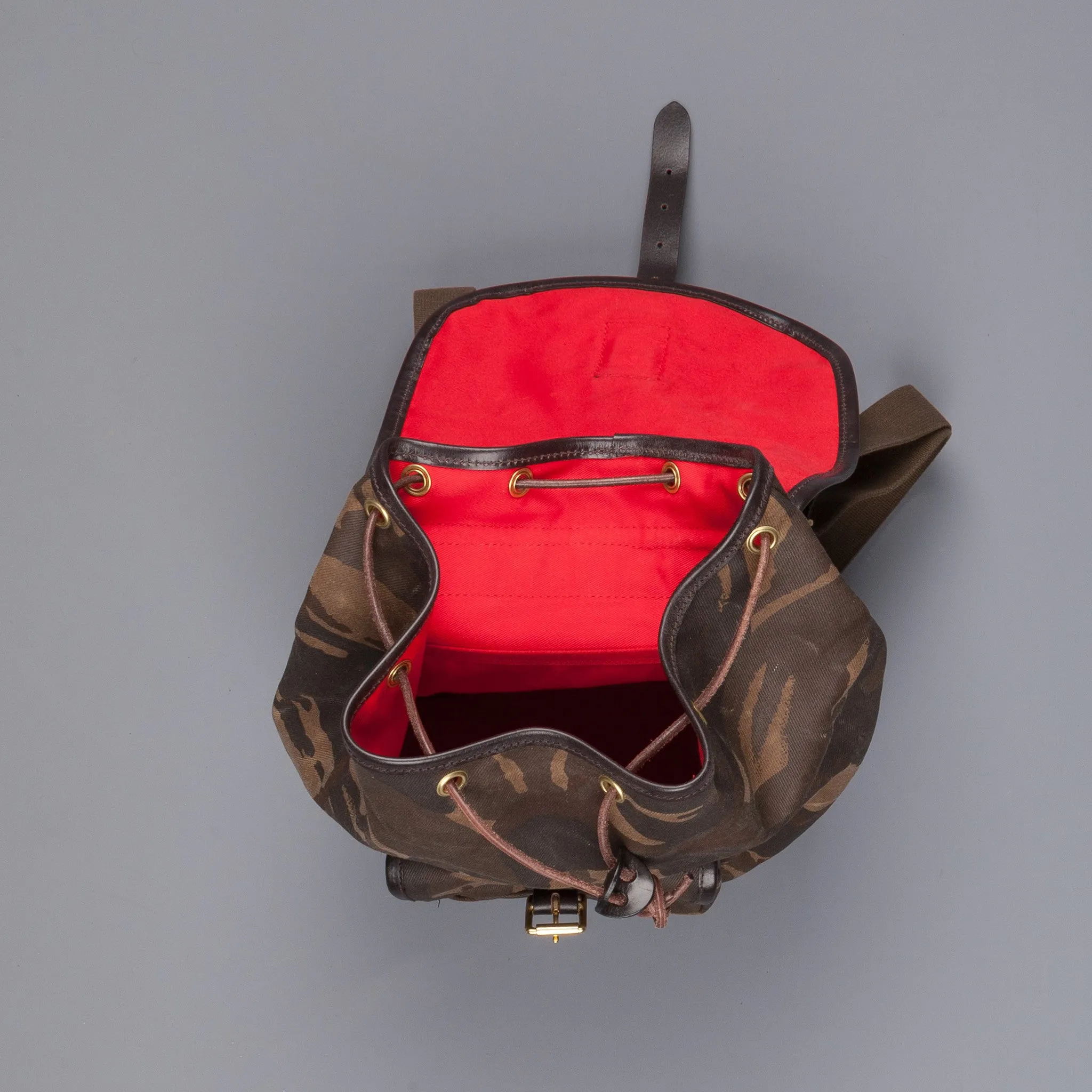 Croots Drawstring rucksack  Waxed Camouflage