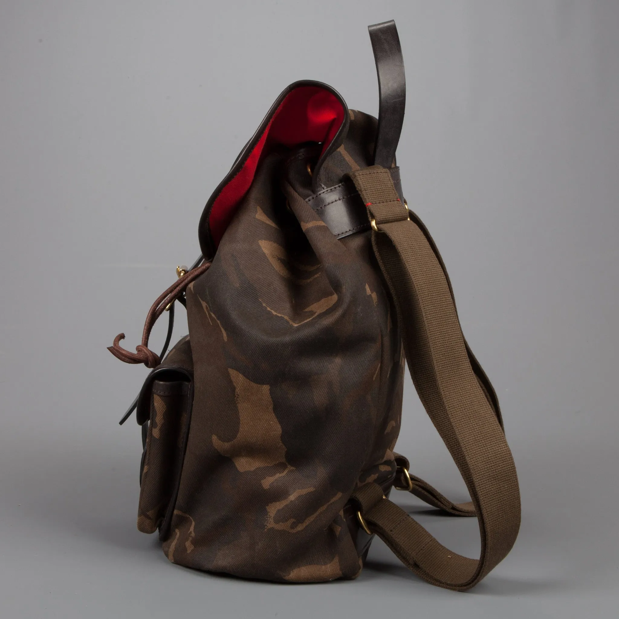 Croots Drawstring rucksack  Waxed Camouflage