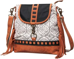 Cross Body Upcycled Canvas Genuine Leather Women's Bag Western Handbag Purse | | Womens Western Handbags | Leather Belt Bag for Women | Womens Handbags Summer