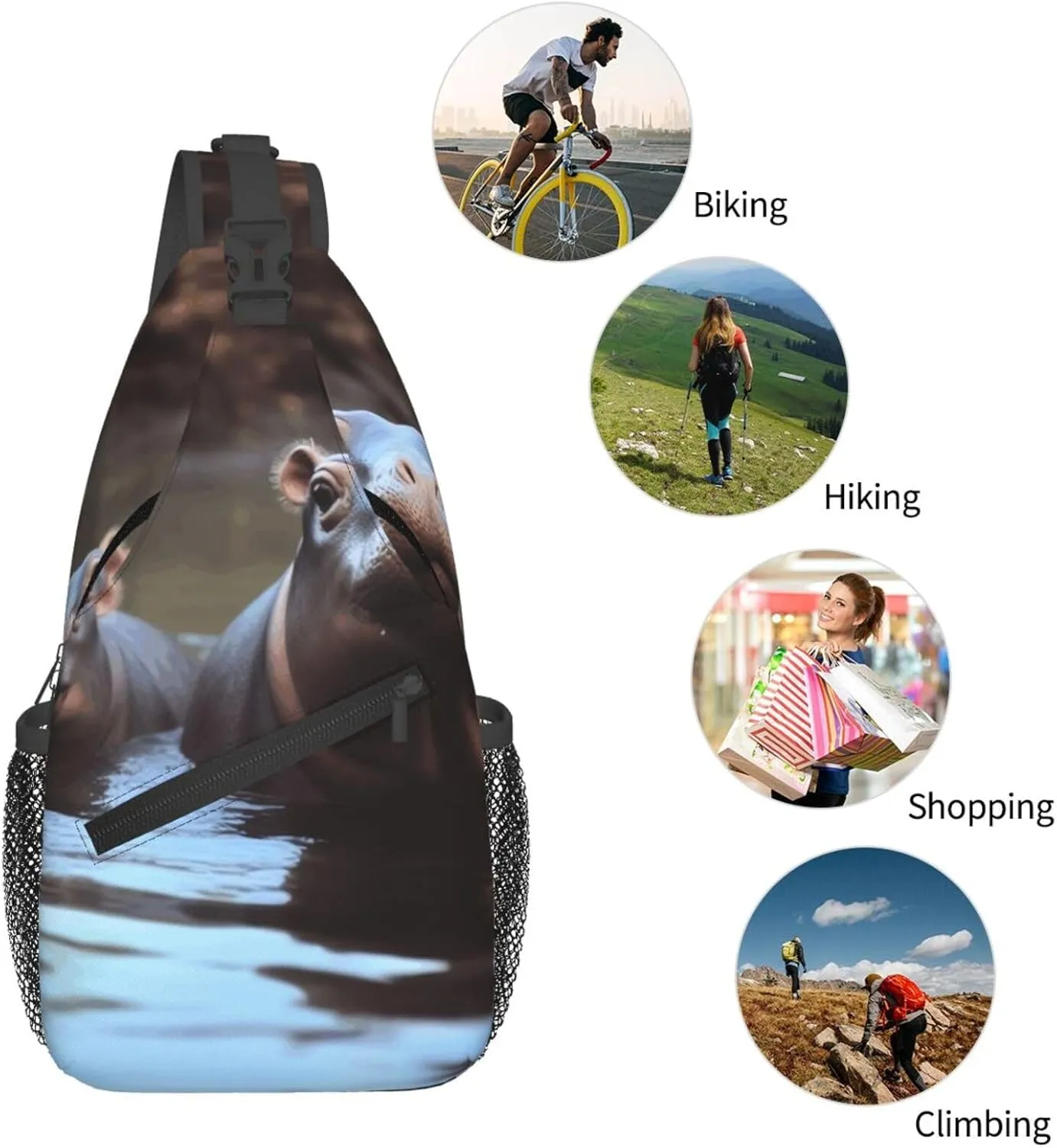 Cross Chest Bag Diagonally Sling Backpack Crossbody Shoulder Bag Beautiful Butterfly Sling Bag Travel Hiking Daypack