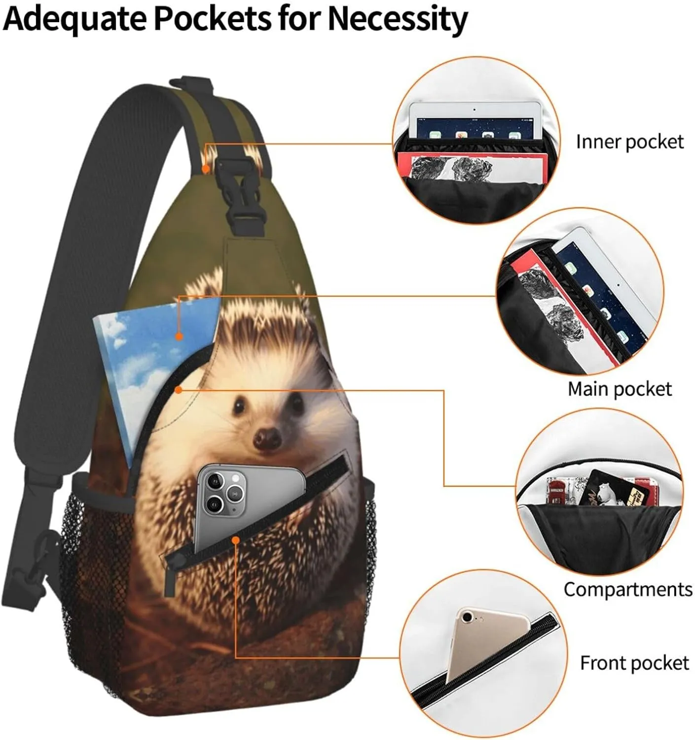 Cross Chest Bag Diagonally Sling Backpack Crossbody Shoulder Bag Beautiful Butterfly Sling Bag Travel Hiking Daypack