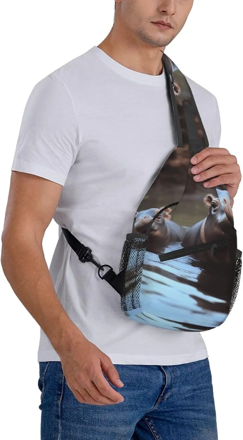 Cross Chest Bag Diagonally Sling Backpack Crossbody Shoulder Bag Beautiful Butterfly Sling Bag Travel Hiking Daypack