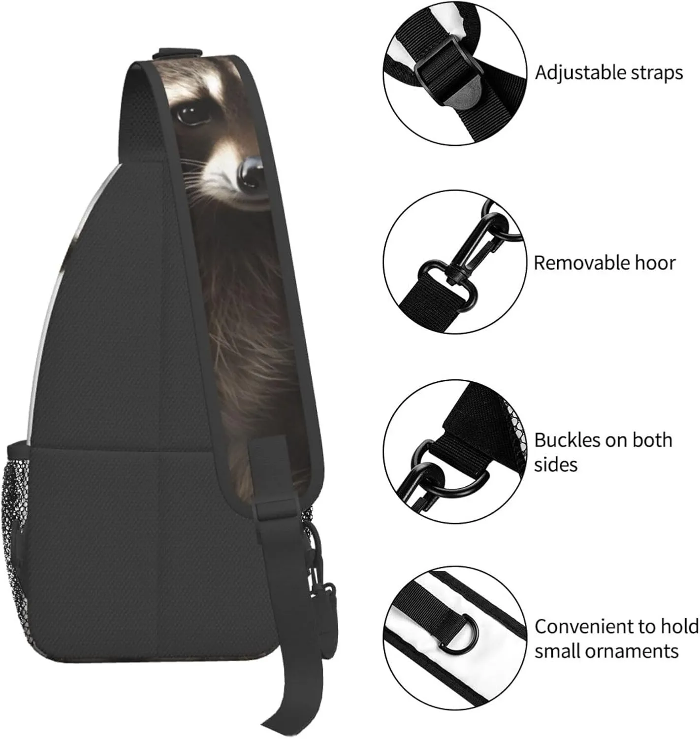Cross Chest Bag Diagonally Sling Backpack Crossbody Shoulder Bag Horses Sling Bag Travel Hiking Daypack
