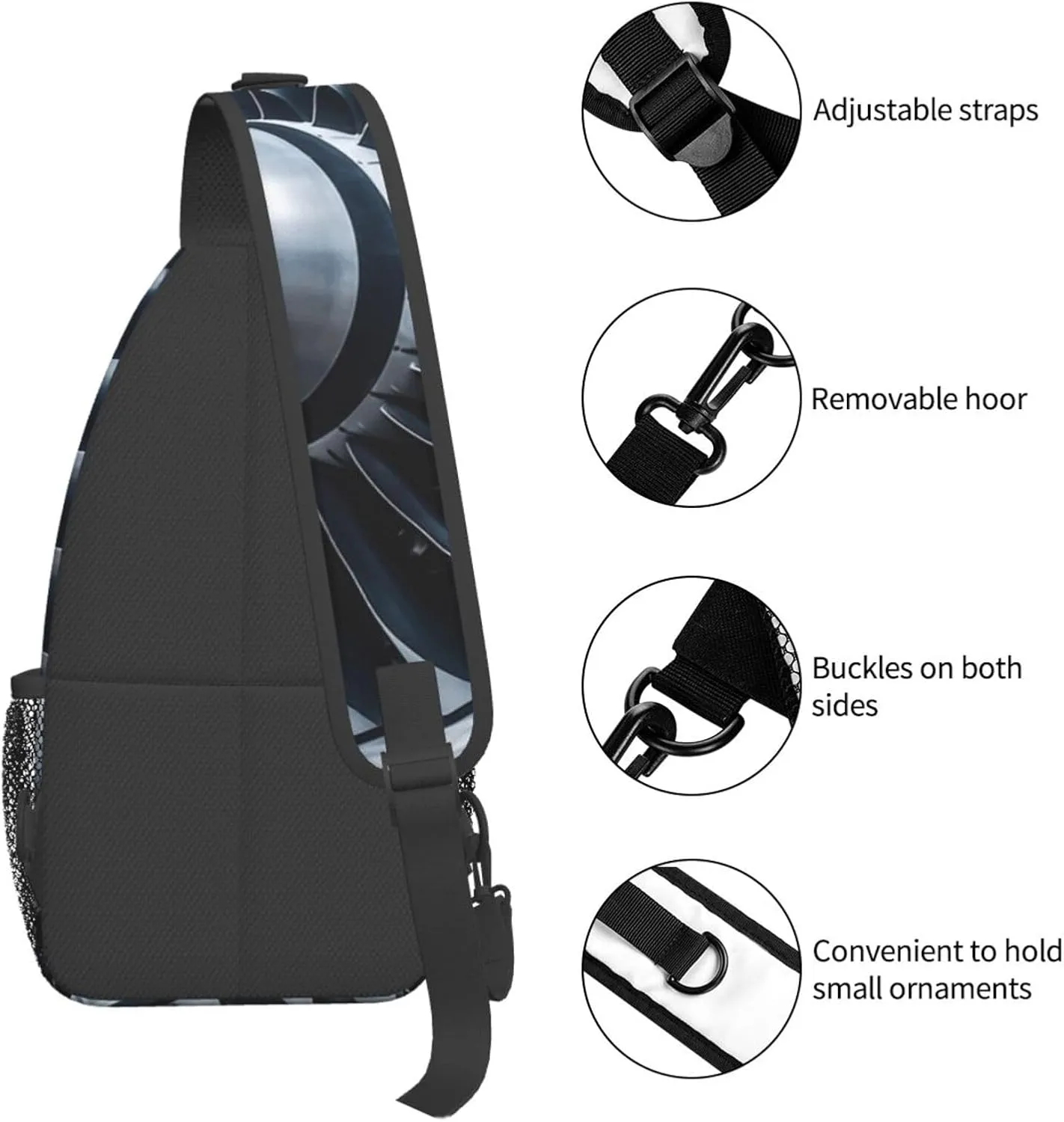 Cross Chest Bag Diagonally Sling Backpack Crossbody Shoulder Bag Labrador Sling Bag Travel Hiking Daypack