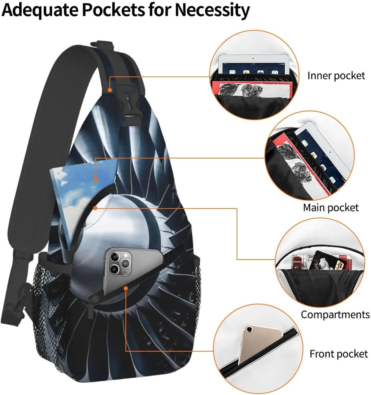 Cross Chest Bag Diagonally Sling Backpack Crossbody Shoulder Bag Labrador Sling Bag Travel Hiking Daypack