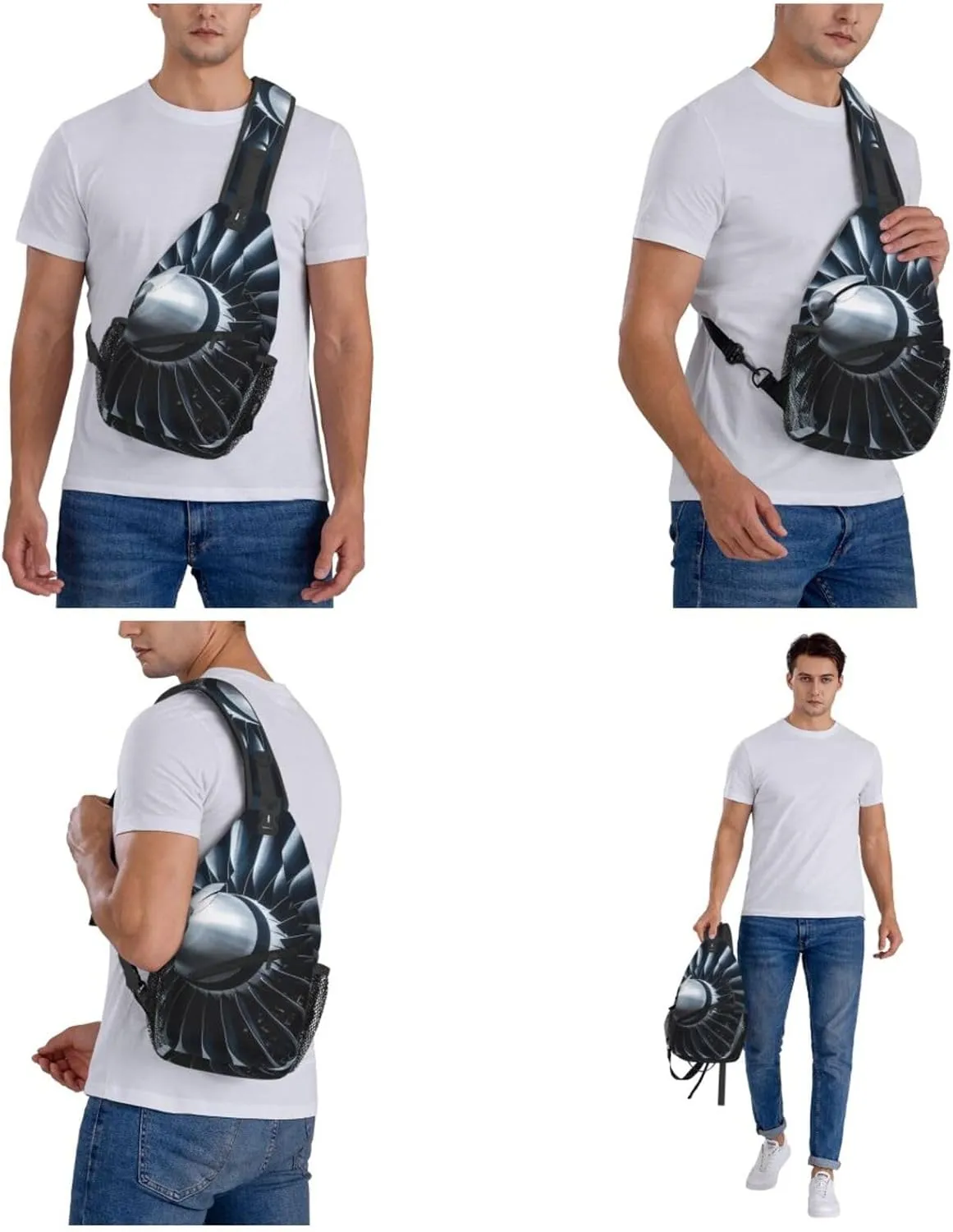 Cross Chest Bag Diagonally Sling Backpack Crossbody Shoulder Bag Labrador Sling Bag Travel Hiking Daypack