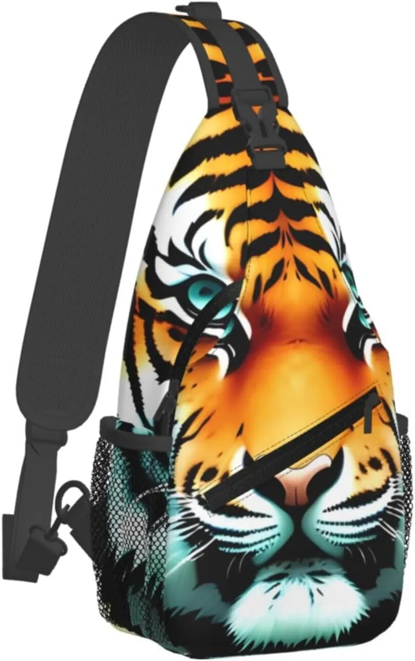Cross Chest Bag Diagonally Sling Backpack Crossbody Shoulder Bag Lotus and Black Zen Stones Sling Bag Travel Hiking Daypack