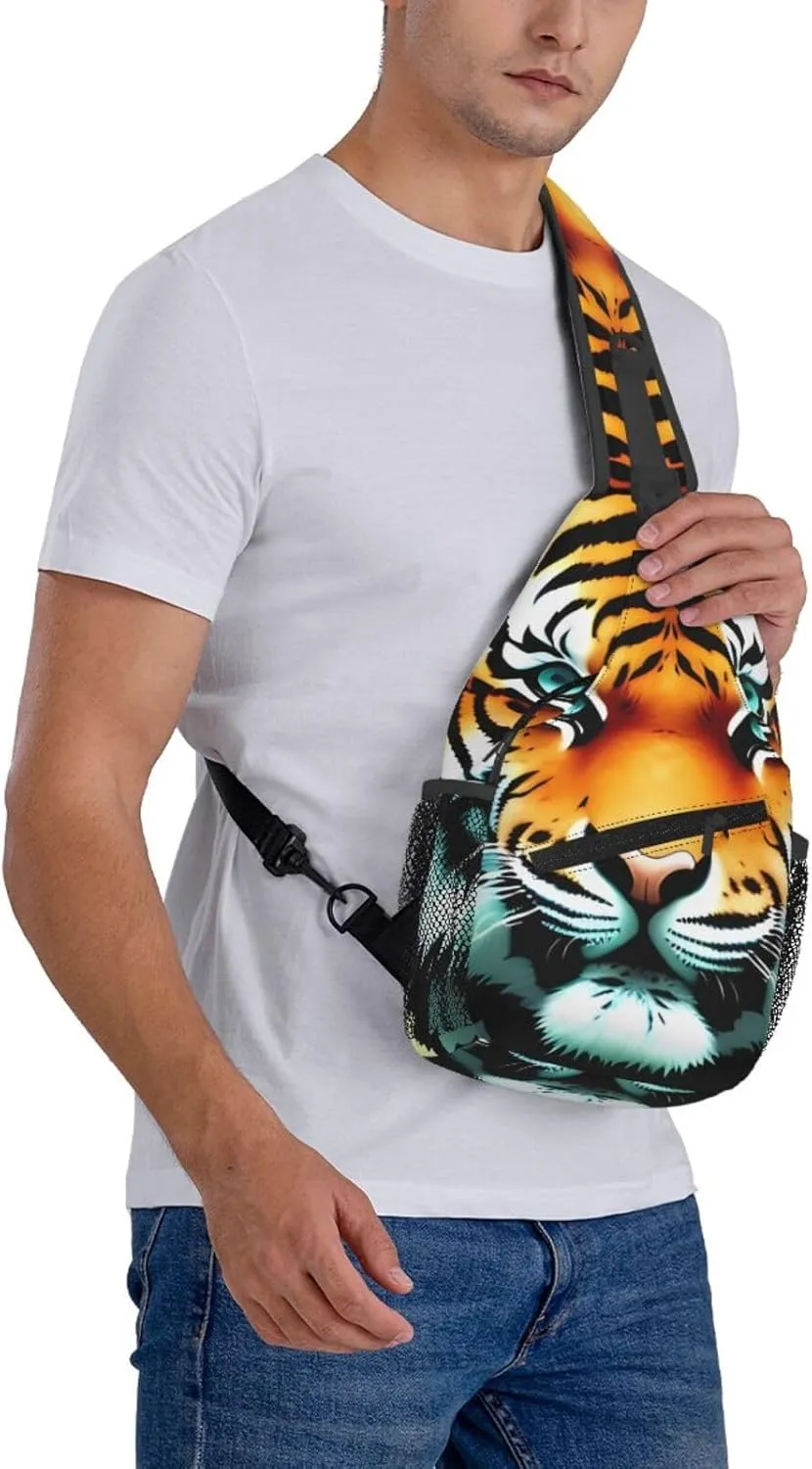 Cross Chest Bag Diagonally Sling Backpack Crossbody Shoulder Bag Lotus and Black Zen Stones Sling Bag Travel Hiking Daypack