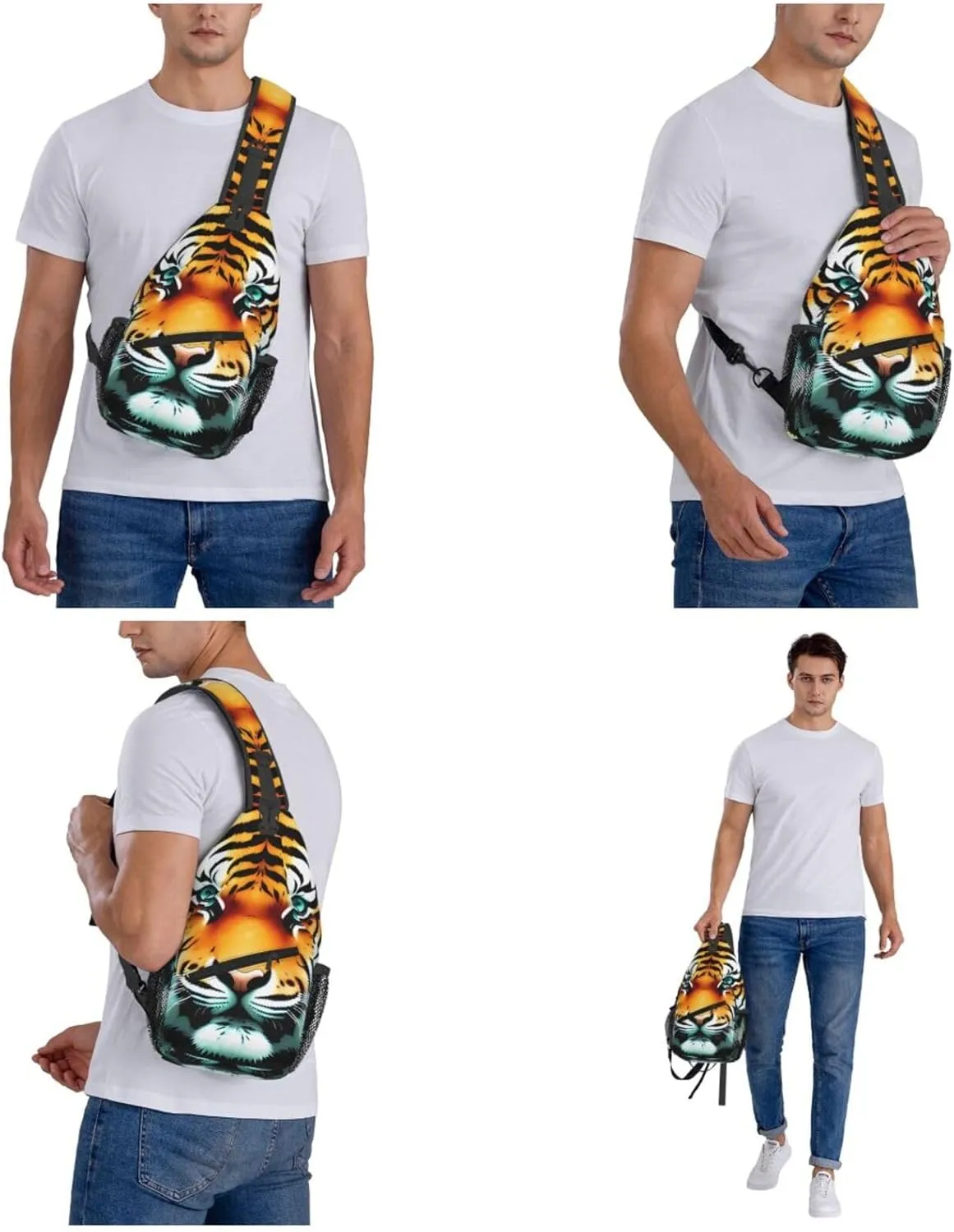 Cross Chest Bag Diagonally Sling Backpack Crossbody Shoulder Bag Lotus and Black Zen Stones Sling Bag Travel Hiking Daypack