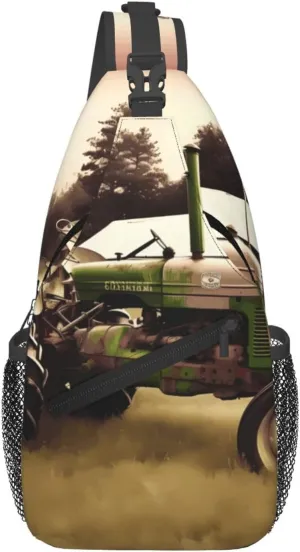 Cross Chest Bag Diagonally Sling Backpack Crossbody Shoulder Bag Owl Tree Branches Sling Bag Travel Hiking Daypack