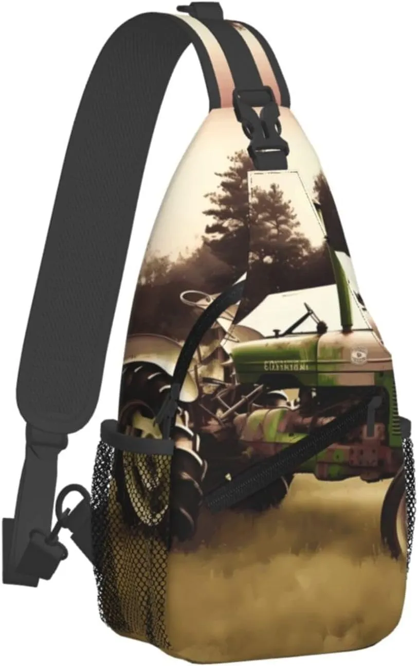 Cross Chest Bag Diagonally Sling Backpack Crossbody Shoulder Bag Owl Tree Branches Sling Bag Travel Hiking Daypack
