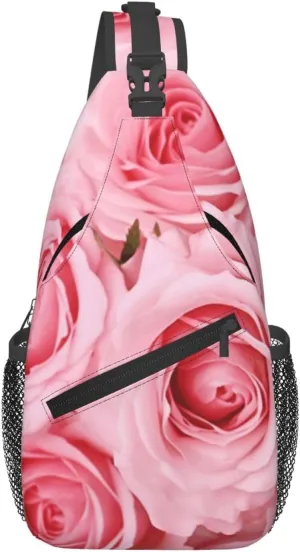 Cross Chest Bag Diagonally Sling Backpack Crossbody Shoulder Bag Polar Bears Northern Lights Sling Bag Travel Hiking Daypack